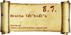 Breita Tóbiás névjegykártya